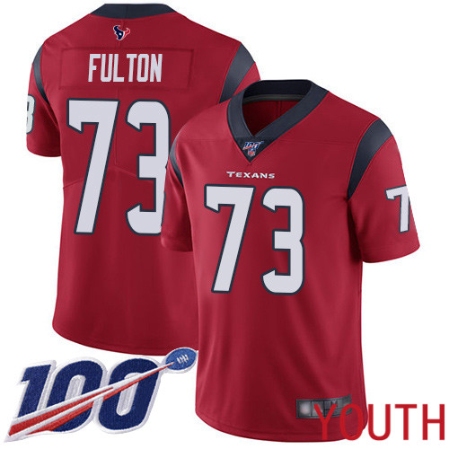 Houston Texans Limited Red Youth Zach Fulton Alternate Jersey NFL Football #73 100th Season Vapor Untouchable->houston texans->NFL Jersey